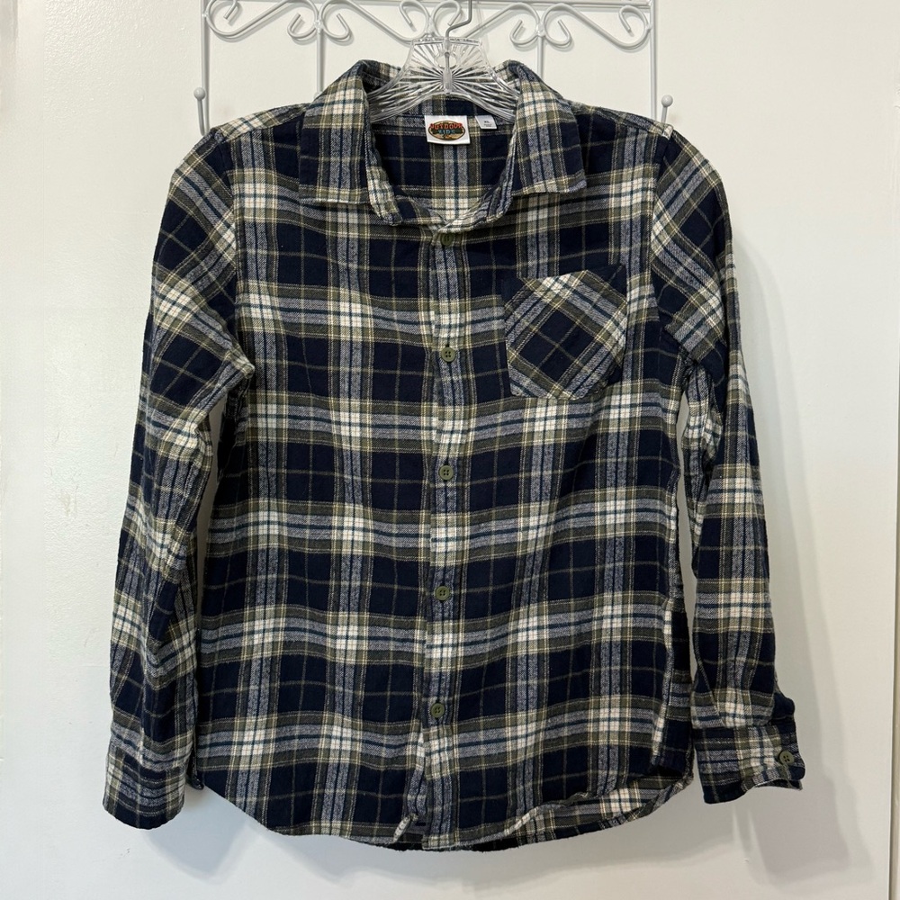 Plaid flannel shirt, Long-sleeved Sz. XL Outdoor Kids
